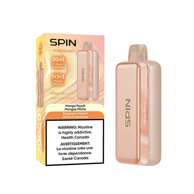 SPIN - Spin Fusion 20K Disposable - Mango Peach and Raspberry Peach - Psycho Vape