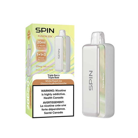 SPIN - Spin Fusion 20K Disposable - Triple Berry and White Peach Ice - Psycho Vape