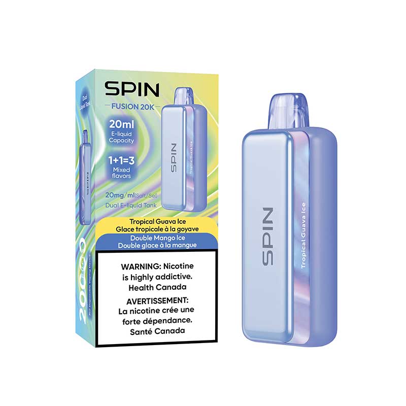 SPIN - Spin Fusion 20K Disposable - Tropical Guava Ice and Double Mango Ice - Psycho Vape