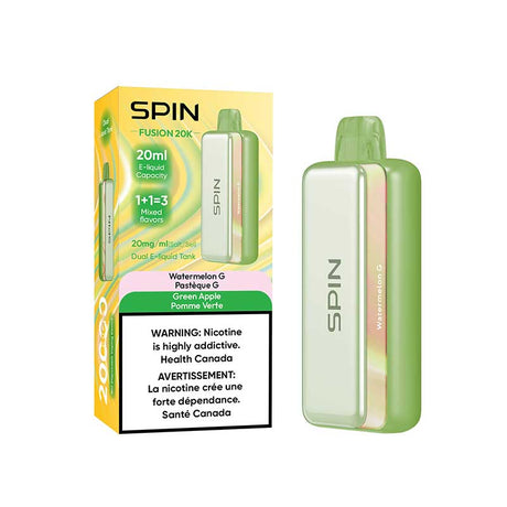 SPIN - Spin Fusion 20K Disposable - Watermelon G and Green Apple - Psycho Vape