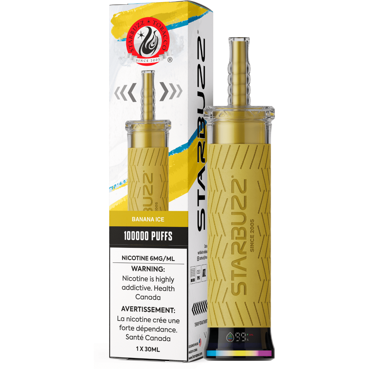 STARBUZZ - Starbuzz E - Hose 100K - Banana Ice - Psycho Vape