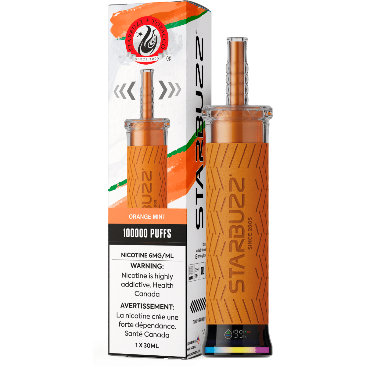 STARBUZZ - Starbuzz E - Hose 100K - Orange Mint - Psycho Vape