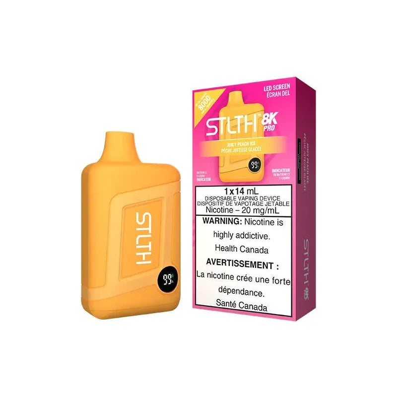 Shop STLTH 8K Pro Disposable - Juicy Peach Ice - at Vapeshop Mania