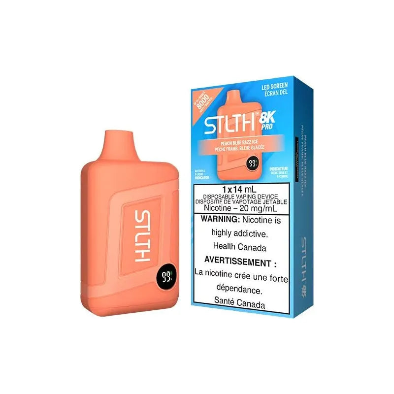 STLTH - STLTH 8K Pro Disposable - Peach Blue Razz Ice - Psycho Vape