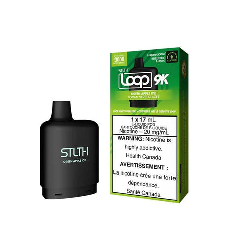 STLTH - STLTH LOOP 2 9K Pod Pack - Green Apple Ice - Psycho Vape