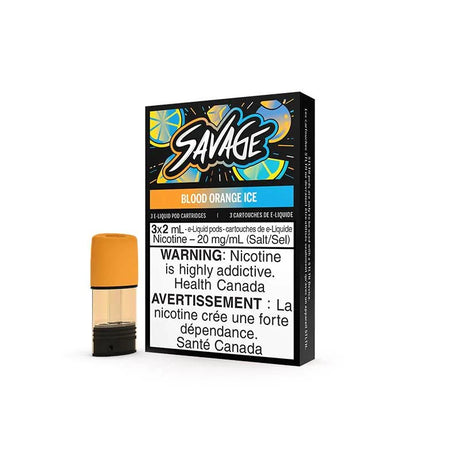 SAVAGE - STLTH Pod Pack - SAVAGE - Blood Orange Ice (3 Pack) - Psycho Vape
