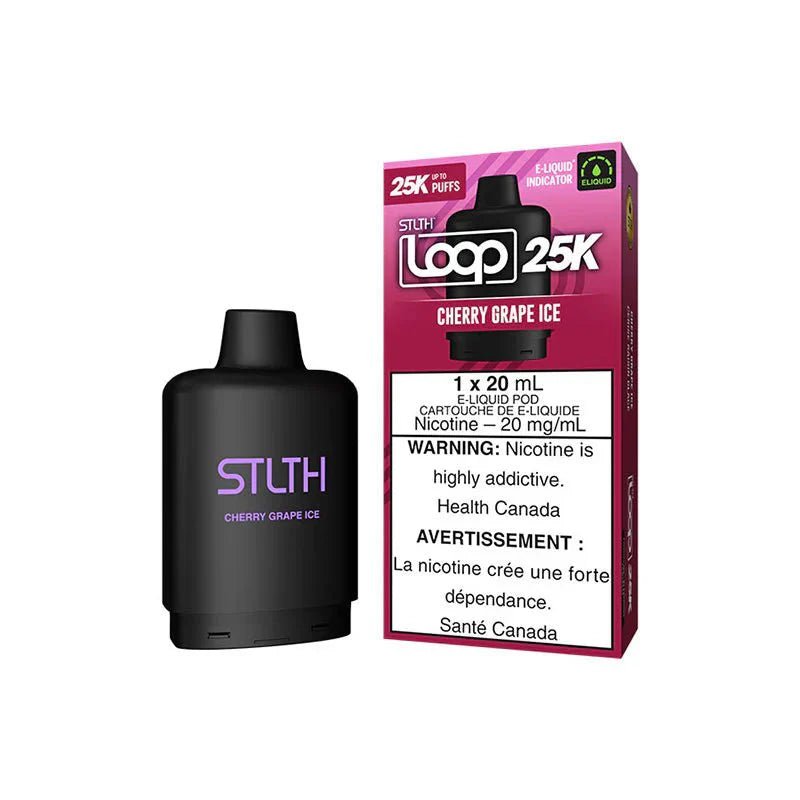 STLTH - STLTH LOOP 25K Pod Pack - Cherry Grape Ice - Psycho Vape