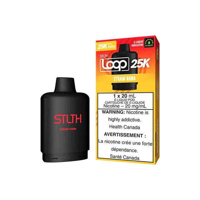 STLTH - STLTH LOOP 25K Pod Pack - Straw Nana - Psycho Vape