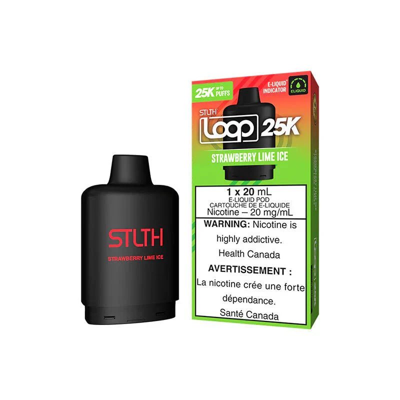 STLTH - STLTH LOOP 25K Pod Pack - Strawberry Lime Ice - Psycho Vape