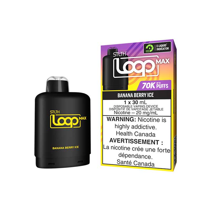 STLTH - STLTH LOOP MAX 70K Pod Pack - Banana Berry Ice - Psycho Vape