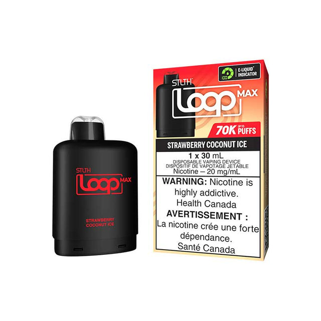 STLTH - STLTH LOOP MAX 70K Pod Pack - Strawberry Coconut Ice - Psycho Vape