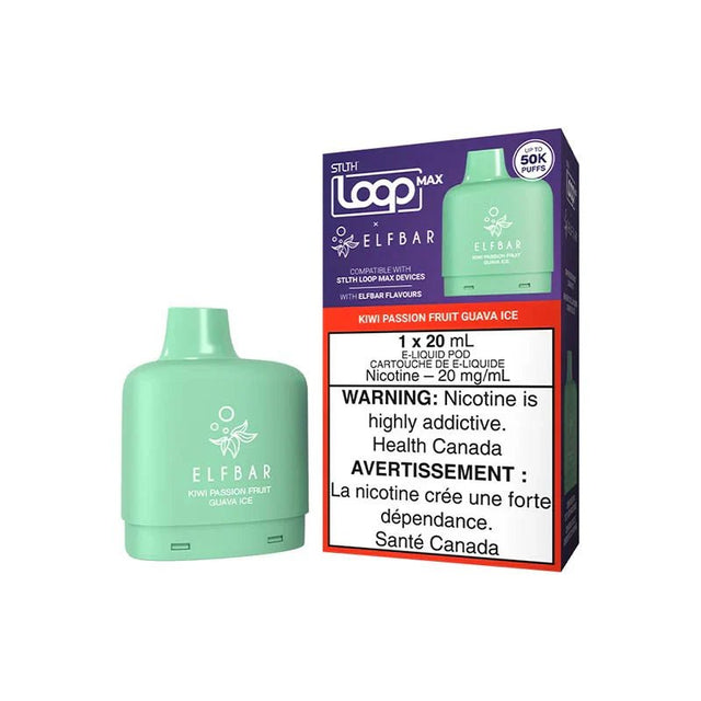 STLTH - STLTH LOOP MAX ELFBAR 50K Pod Pack - Kiwi Passion Fruit Guava Ice - Psycho Vape