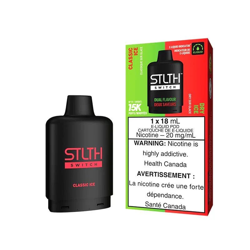 STLTH - STLTH Switch 15K Pod Pack - Classic Ice & Dry Ice - Psycho Vape