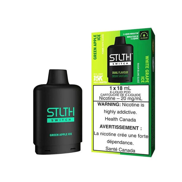 STLTH - STLTH Switch 15K Pod Pack - Green Apple Ice & White Grape Ice - Psycho Vape