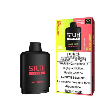 STLTH - STLTH Switch 15K Pod Pack - Juicy Peach Ice & White Grape Ice - Psycho Vape