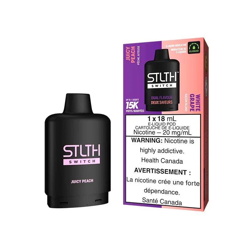 STLTH - STLTH Switch 15K Pod Pack - Juicy Peach & White Grape - Psycho Vape