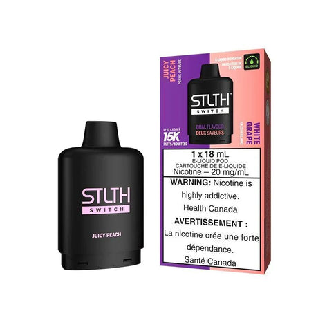 STLTH - STLTH Switch 15K Pod Pack - Juicy Peach & White Grape - Psycho Vape