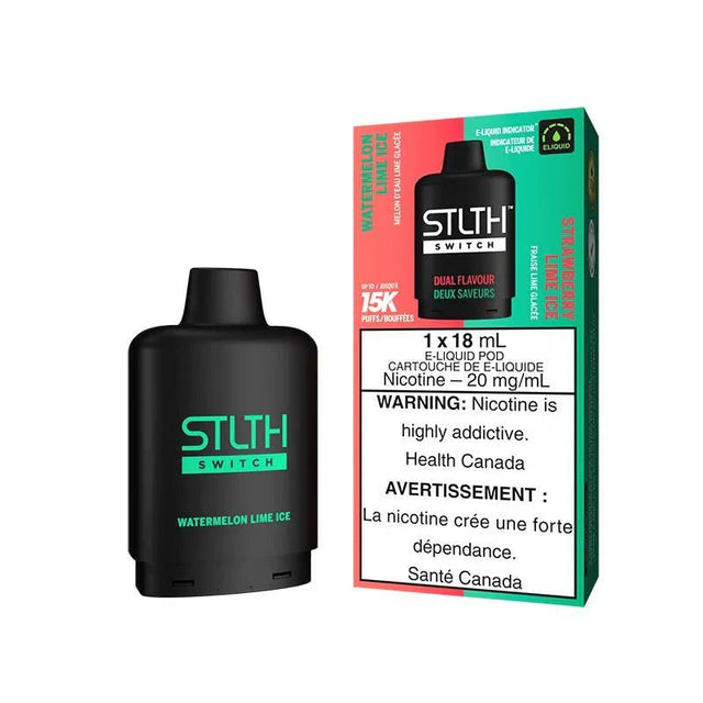 STLTH - STLTH Switch 15K Pod Pack - Watermelon Lime Ice & Strawberry Lime Ice - Psycho Vape