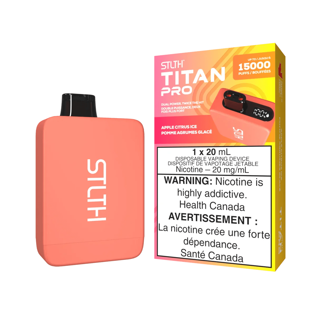 STLTH - STLTH Titan Pro 15K Disposable - Apple Citrus Ice - Psycho Vape