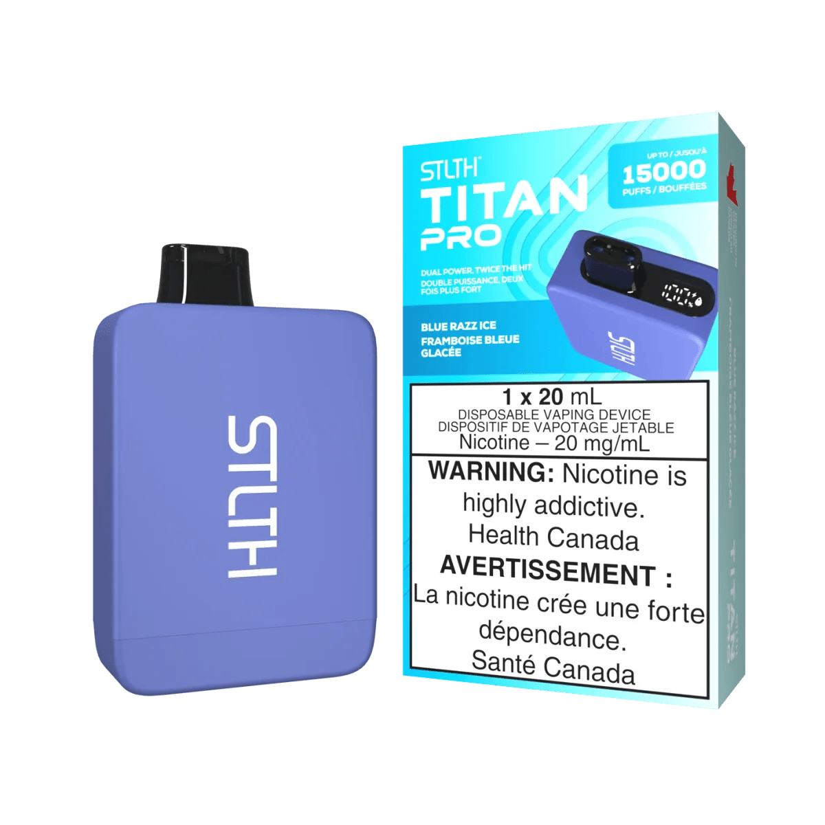 STLTH - STLTH Titan Pro 15K Disposable - Blue Razz Ice - Psycho Vape