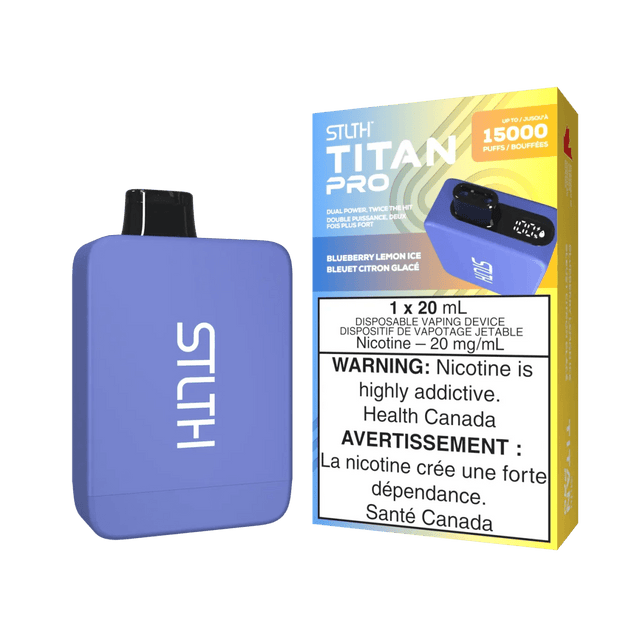 STLTH - STLTH Titan Pro 15K Disposable - Blueberry Lemon Ice - Psycho Vape