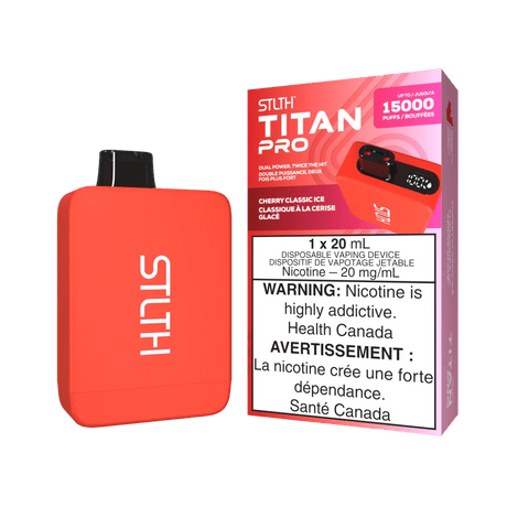 STLTH - STLTH Titan Pro 15K Disposable - Cherry Classic Ice - Psycho Vape