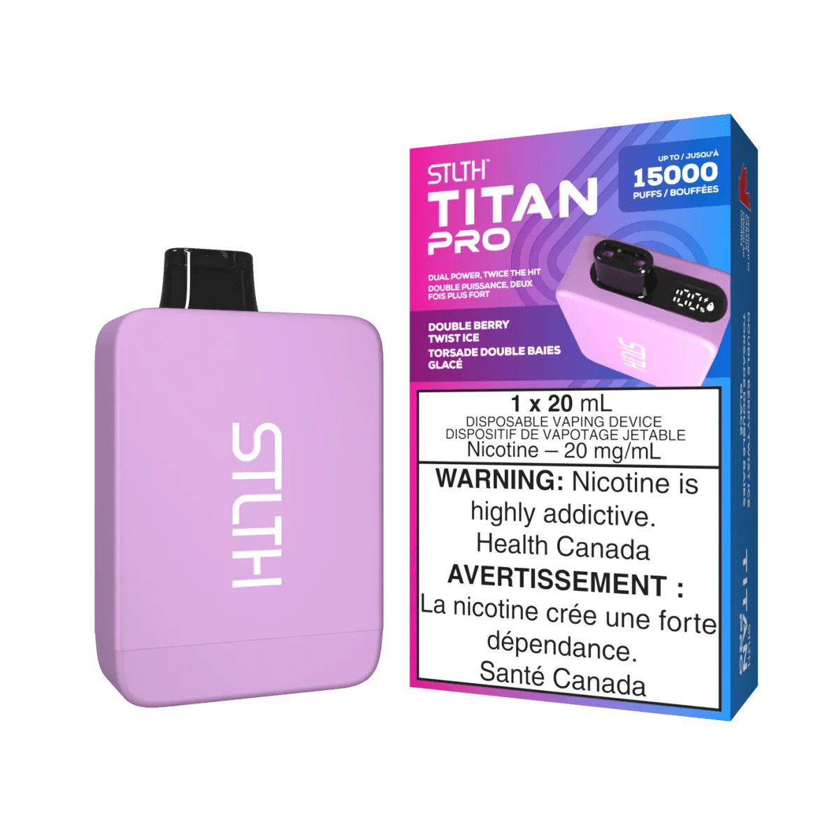 STLTH - STLTH Titan Pro 15K Disposable - Double Berry Twist Ice - Psycho Vape