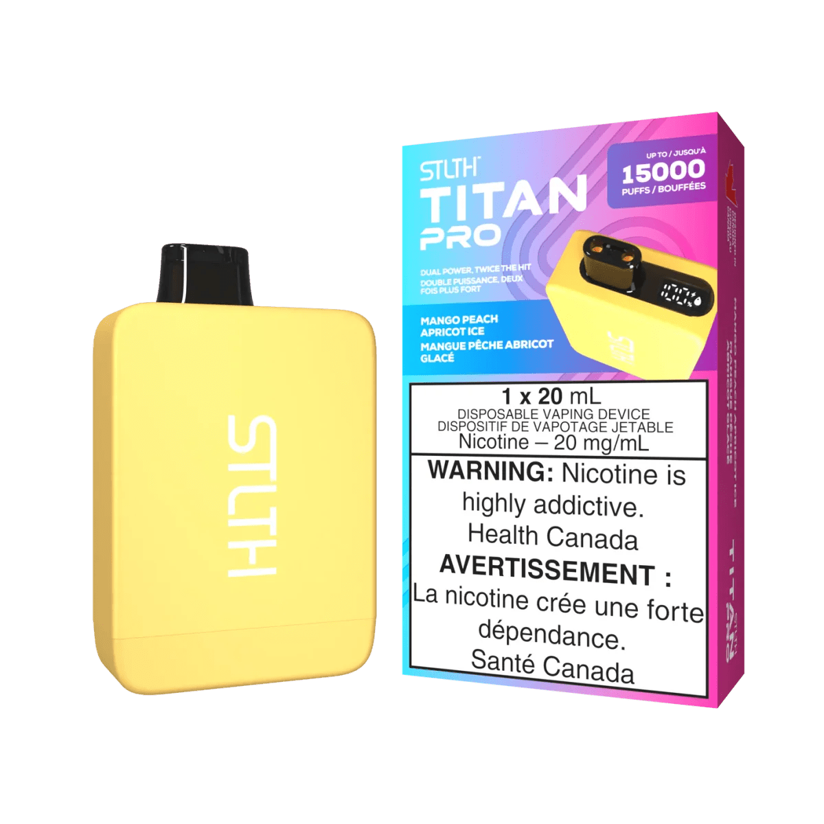 STLTH - STLTH Titan Pro 15K Disposable - Mango Peach Apricot Ice - Psycho Vape