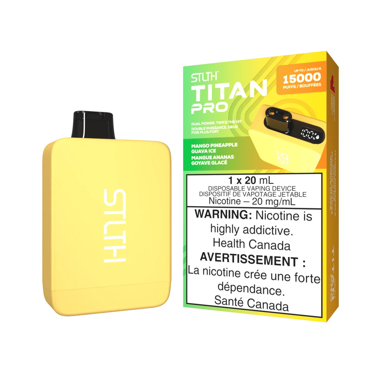 STLTH - Stlth Titan Pro 15K Disposable - Mango Pineapple Guava Ice - Psycho Vape