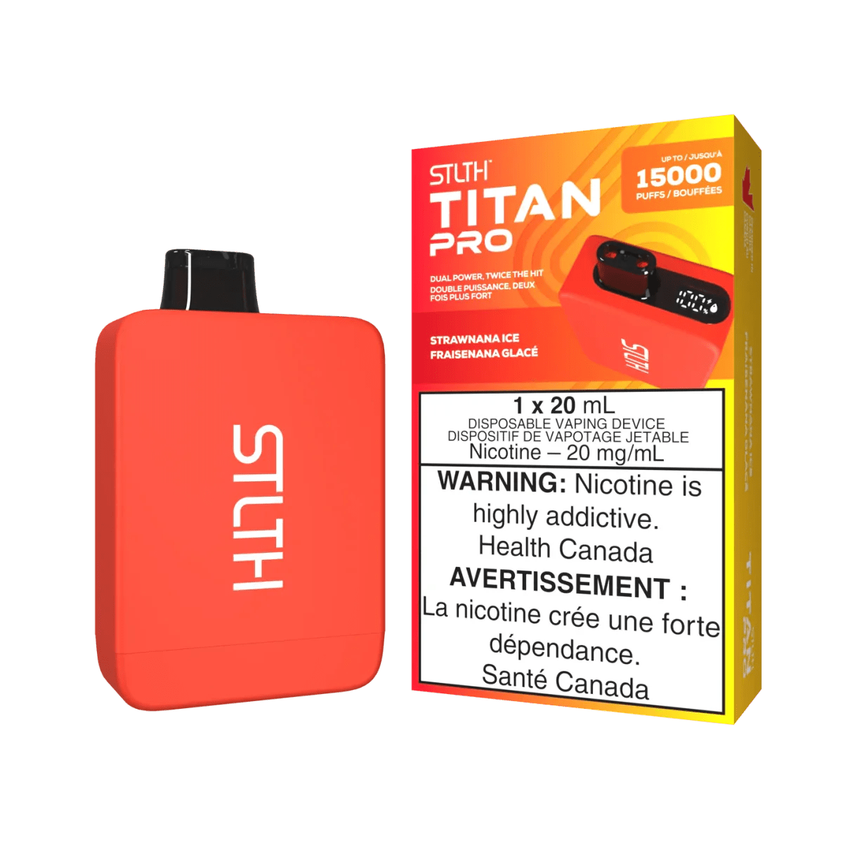 STLTH - STLTH Titan Pro 15K Disposable - Strawnana Ice - Psycho Vape