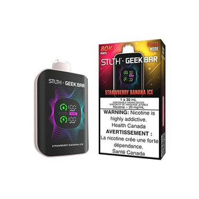 STLTH - STLTH x Geek Bar 80K Disposable - Strawberry Banana Ice - Psycho Vape