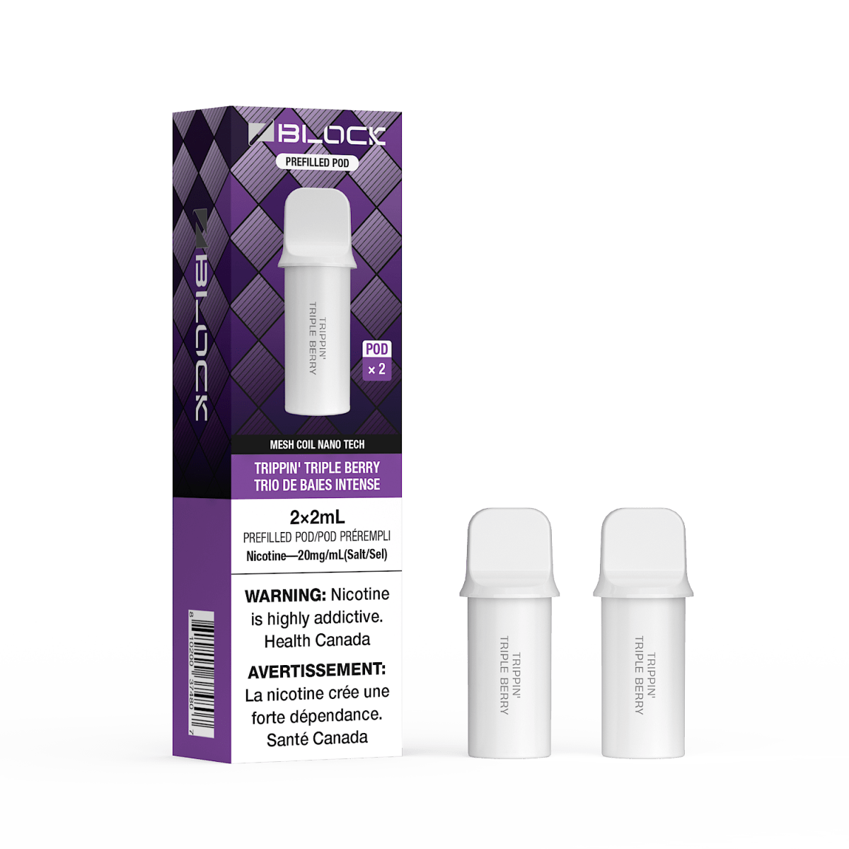 Trippin Triple Berry – ZBlock 2mL Pod 2-Pack Prefilled Pod - Psycho Vape