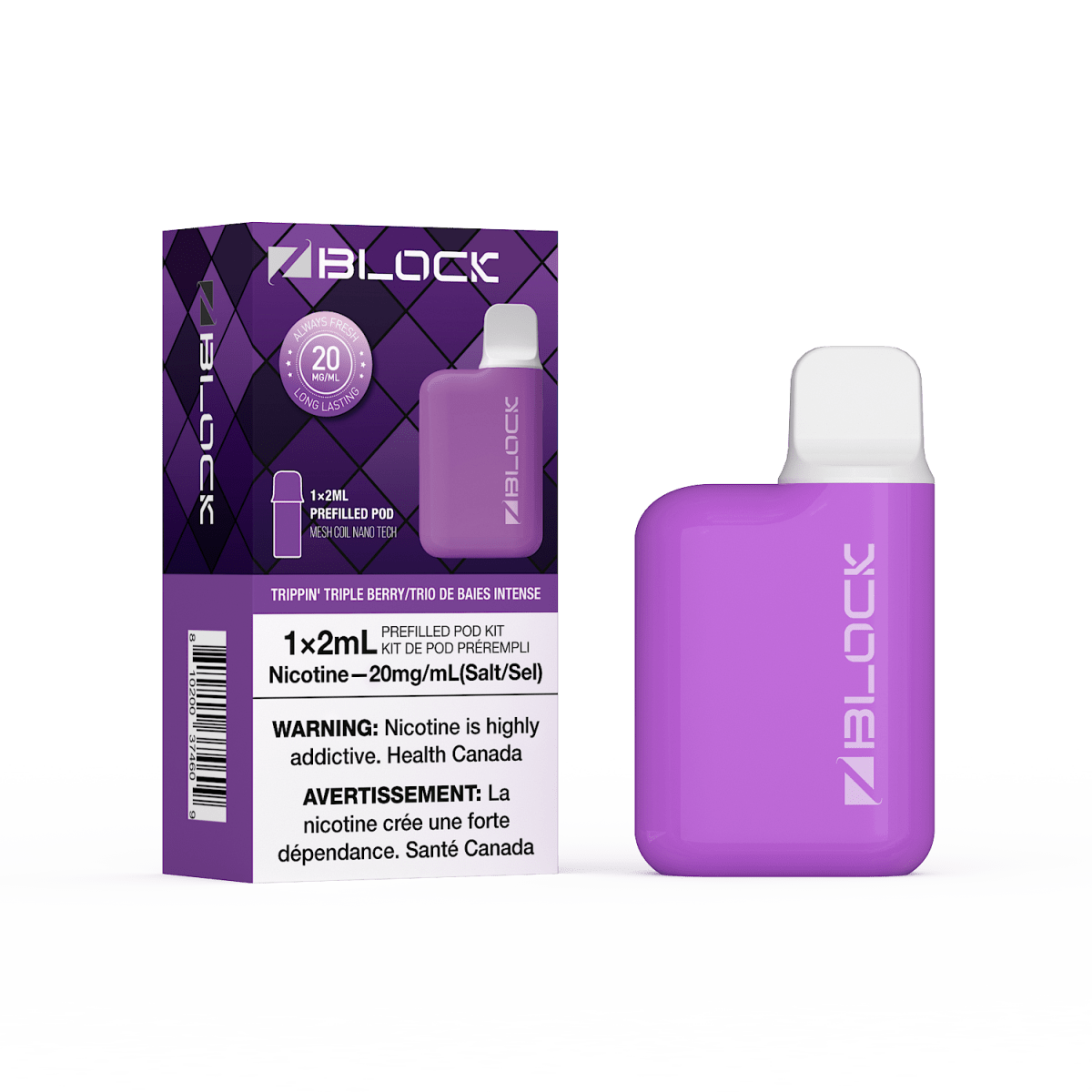 Trippin Triple Berry – ZBlock 2mL Starter Kit - Psycho Vape