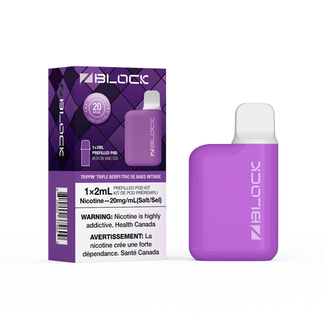 Trippin Triple Berry – ZBlock 2mL Starter Kit - Psycho Vape