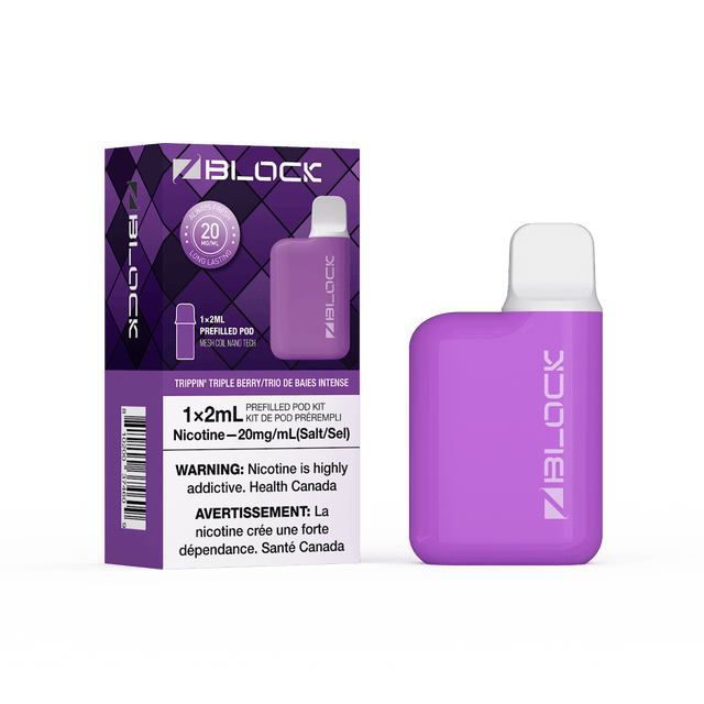 Trippin Triple Berry – ZBlock 2mL Starter Kit - Psycho Vape