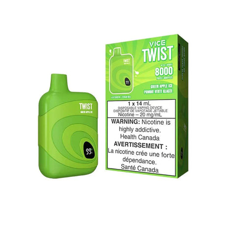VICE - VICE TWIST 8000 Disposable - Green Apple Ice - Psycho Vape