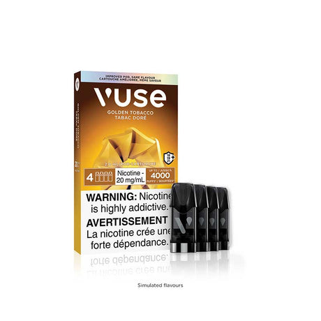 VUSE - VUSE Pods - Golden Tobacco (4pk) - Psycho Vape