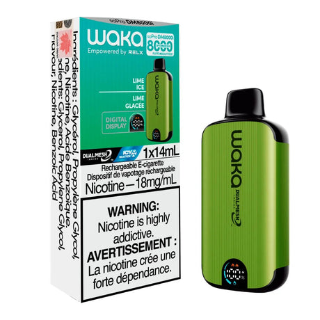 WAKA - Waka SoPro DM8000i Disposable - Lime Ice - Psycho Vape