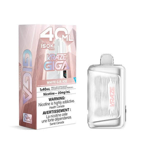 White G.B. Ice Disposable Vape – Kraze Giga 150K - Psycho Vape