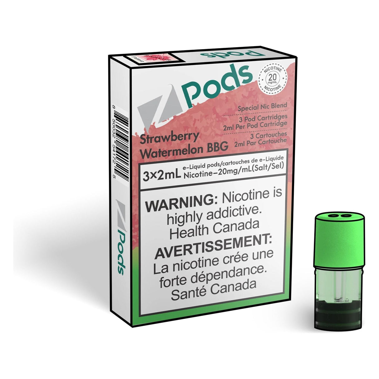 Z pods - Strawberry Watermelon BBG - Vapeshop Mania