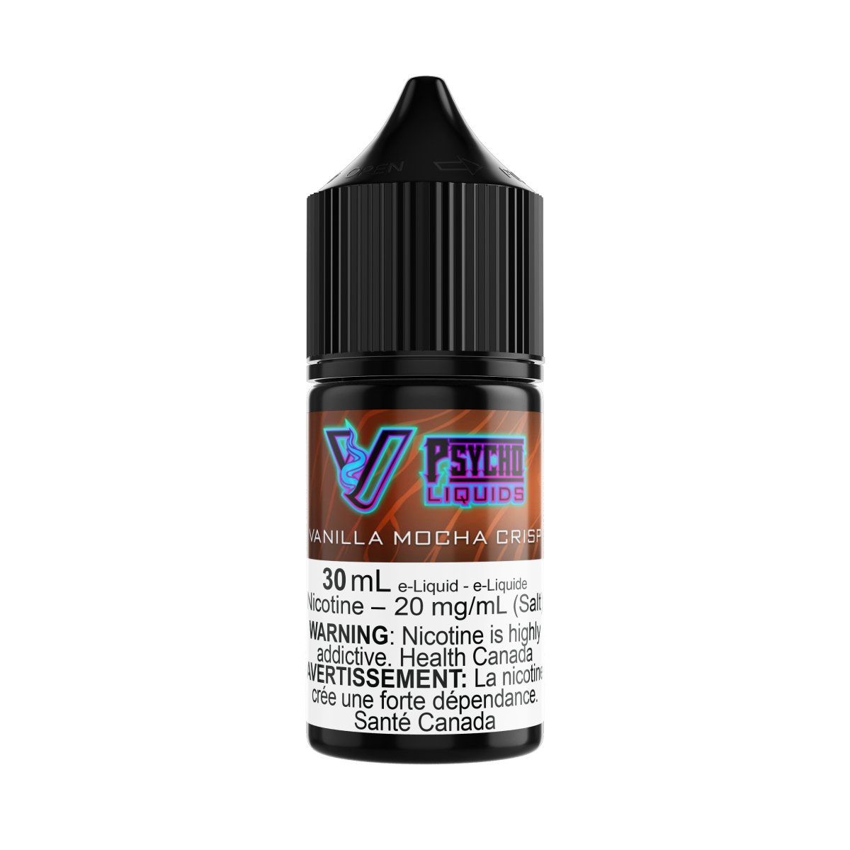 Psycho Vape - Psycho Liquids - 30mL SALT - Vanilla Mocha Crisp - Psycho Vape